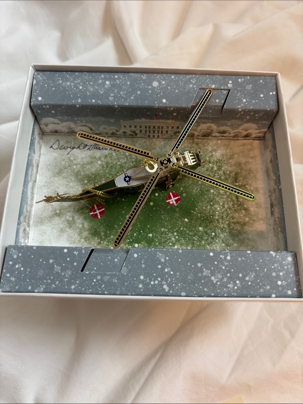 White House Historical Association 2019 Gold Helicopter Holiday Ornament